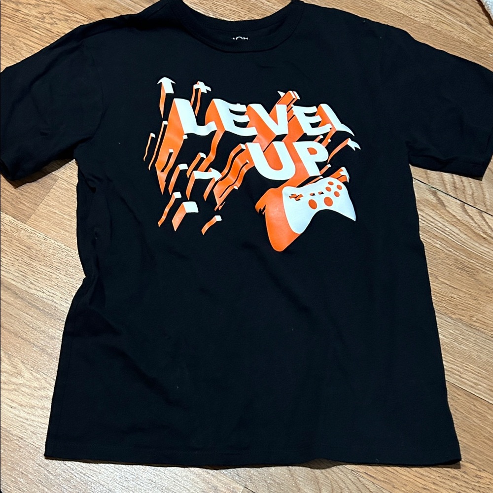 Place Black and Orange 'Level Up' Gamer Tee